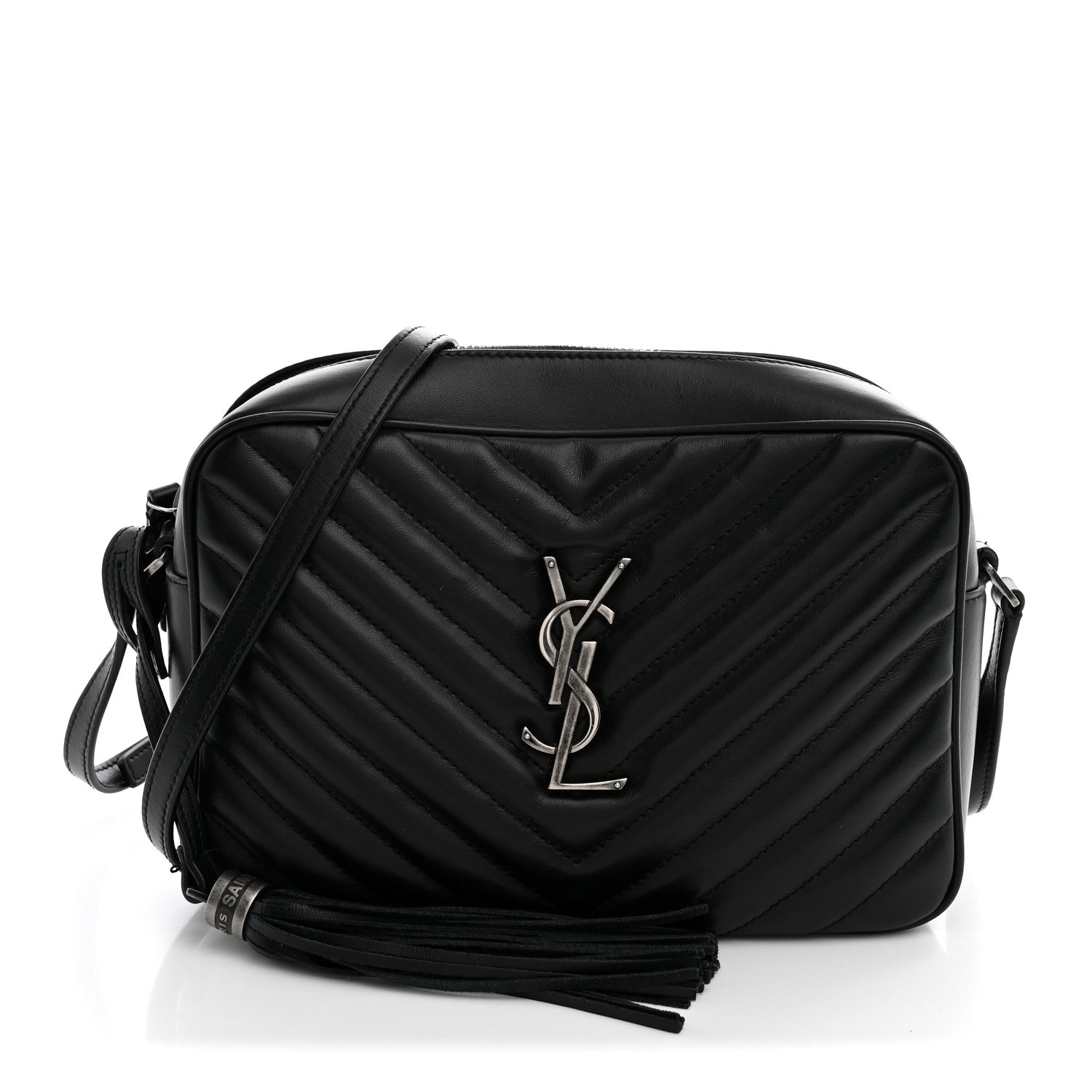 Saint Laurent Calfskin Matelasse Monogram Lou Camera Bag Black 1 of 12