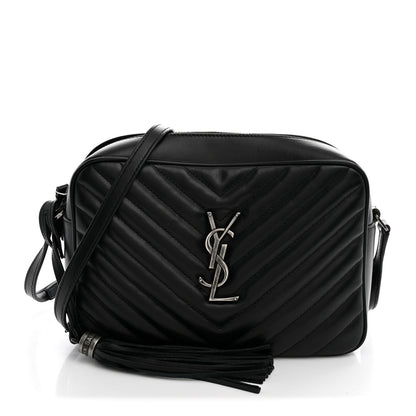 Saint Laurent Calfskin Matelasse Monogram Lou Camera Bag Black 1 of 12