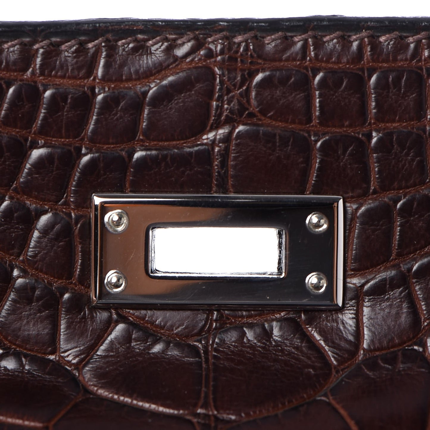 Matte Niloticus Crocodile Kelly Pochette Havane