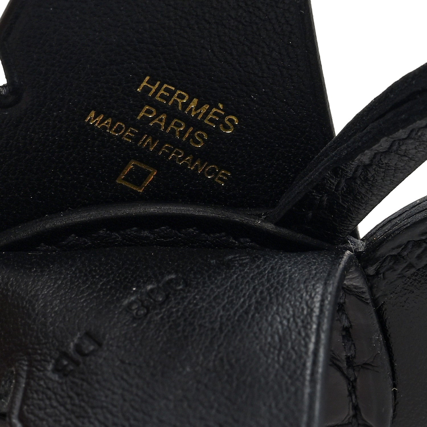 Hermes Swift Alligator Birdy Bag Charm Black 3 of 4