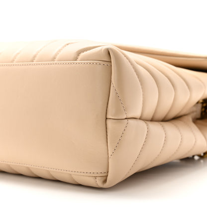 Saint Laurent Calfskin Y Quilted Monogram Medium Loulou Chain Satchel Nude Powder 11 of 11