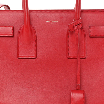 Saint Laurent Calfskin Small Sac De Jour Lipstick Red 9 of 27