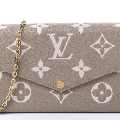 Louis Vuitton Empreinte Monogram Giant Felicie Pochette Tourterelle Creme 9 of 10
