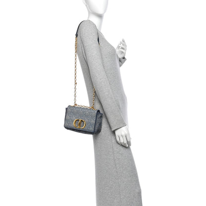Christian Dior Denim Cannage Small Caro Bag Blue 2 of 10