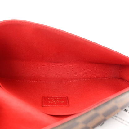 Louis Vuitton Damier Ebene Pochette Felicie Chain Wallet 5 of 7