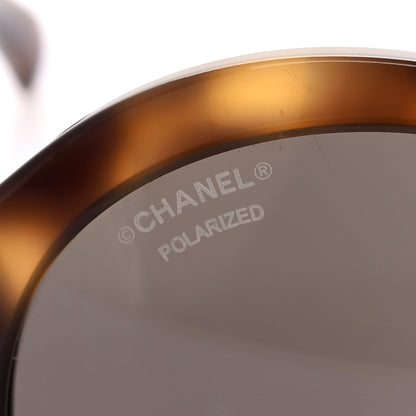 Chanel Acetate Polarized Round Sunglasses 5410 Tortoise 7 of 8