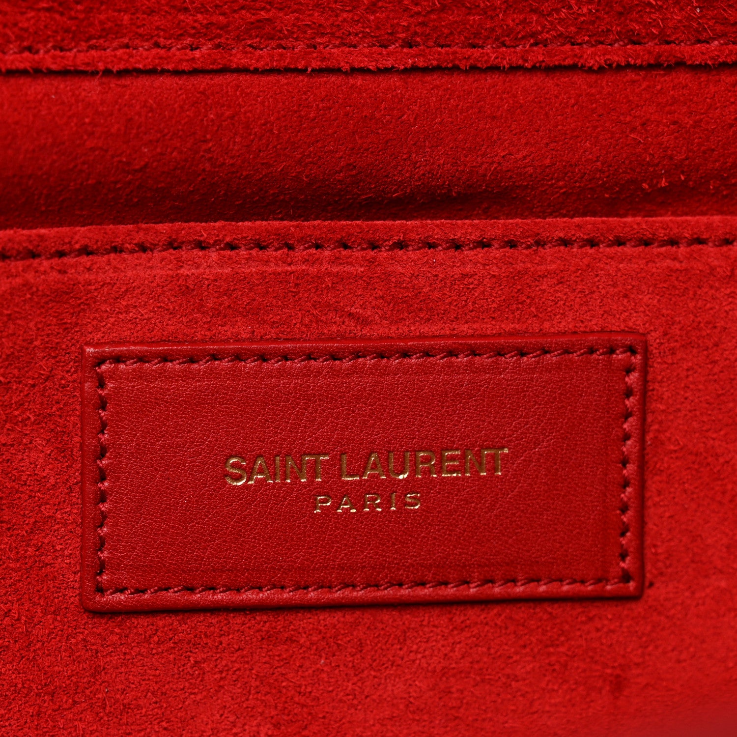 Saint Laurent Calfskin Classic Y Ligne Clutch Red 7 of 8