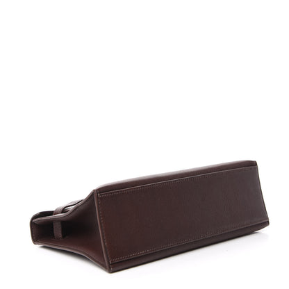 Hermes Evergrain Kelly Pochette Clutch Havane 4 of 10