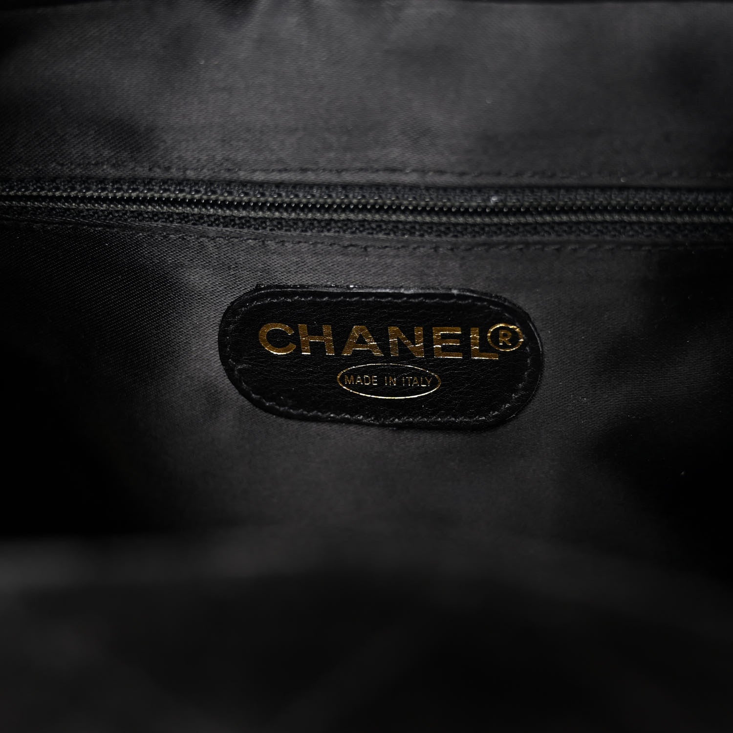 Chanel Suede Quilted CC Drawstring Backpack Black 6 of 9