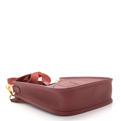Hermes Taurillon Clemence Amazone Evelyne TPM Rouge H 4 of 11