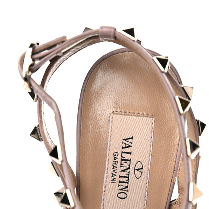 Valentino Garavani Nappa Rockstud Ankle Strap 100mm Pumps 36 Marine Poudre 12 of 14