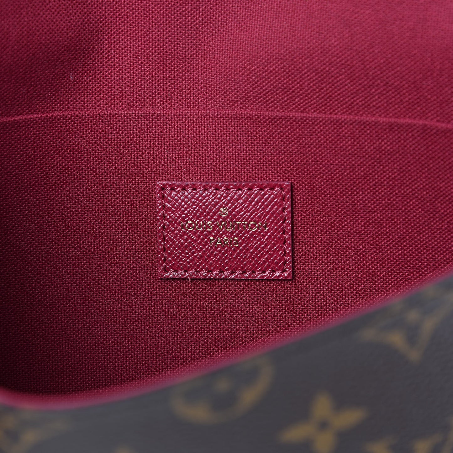 Monogram Pochette Felicie Chain Wallet Fuchsia
