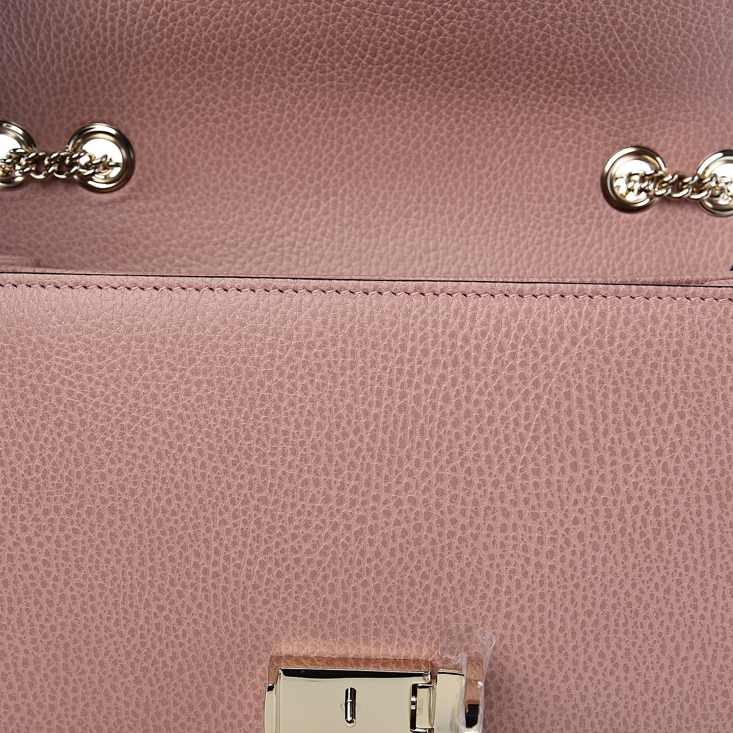 Dollar Calfskin Interlocking G Shoulder Bag Soft Pink