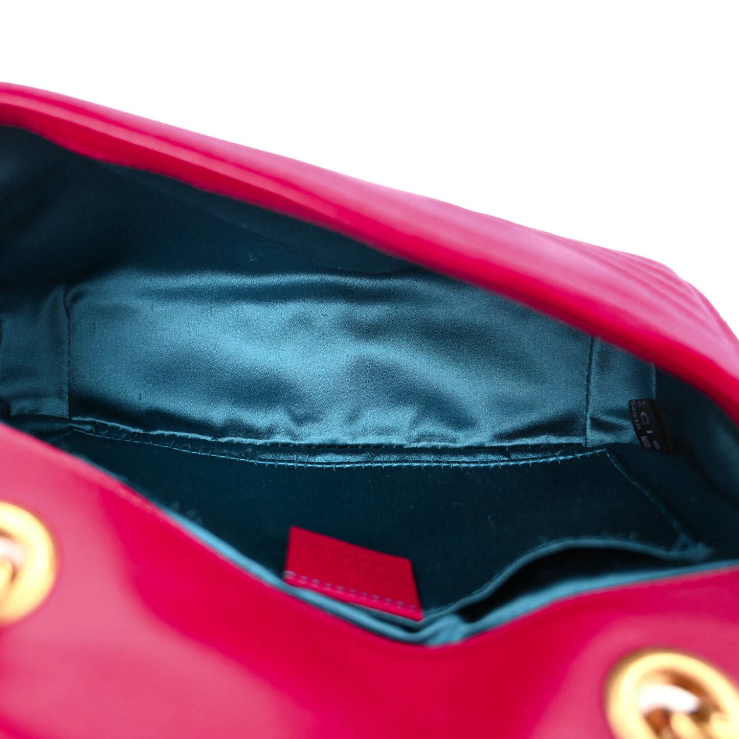 Velvet Matelasse Mini GG Marmont Shoulder Bag Hibiscus Red