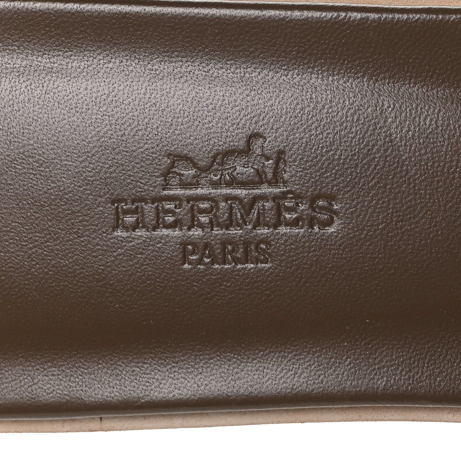 Hermes Epsom Oran Sandals 38.5 Etoupe 7 of 8