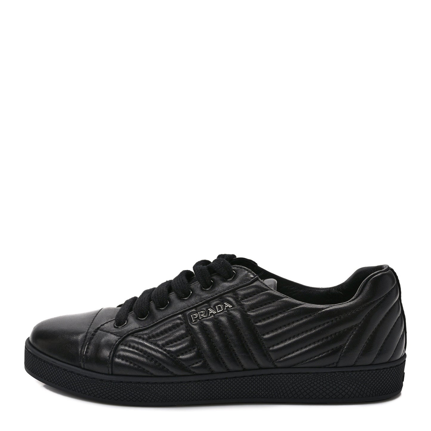 Nappa Diagramme Womens Low Top Sneakers 39.5 Black