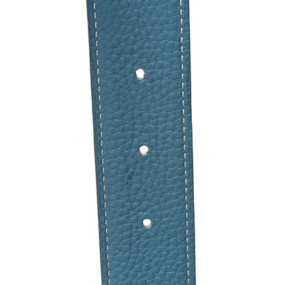 Hermes Box Togo 32mm Belt Strap 90 Black Blue Jean 4 of 6