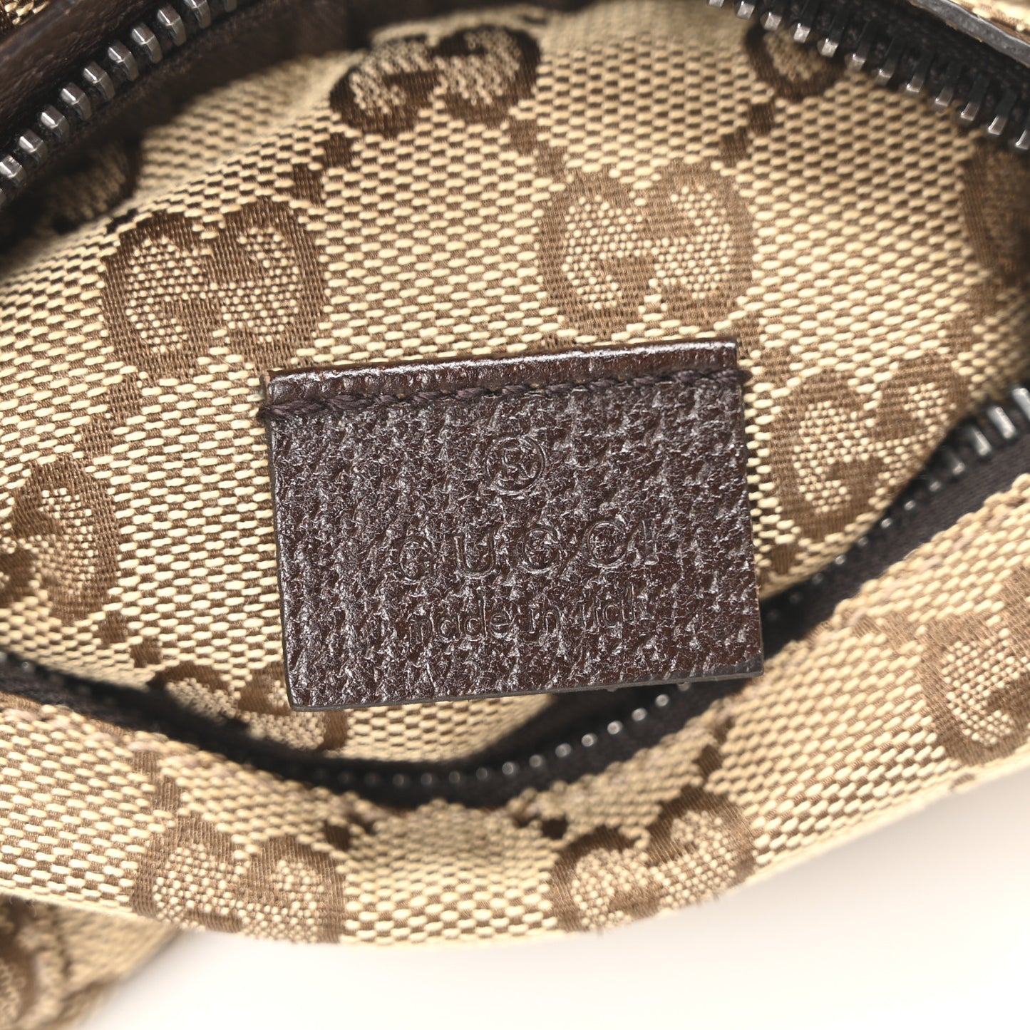 Monogram Web Belt Bag Dark Brown