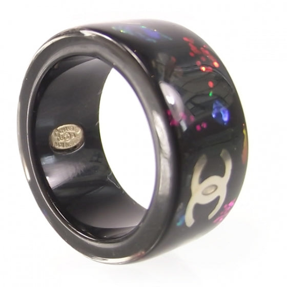 Chanel Lucite CC Coco Lucky Charms Ring 4 of 4
