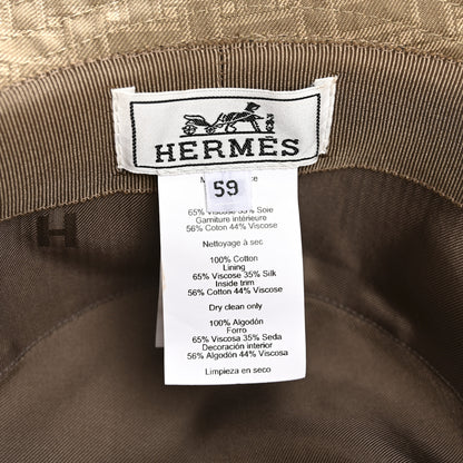Hermes Cotton Jacquard Mosaic Farrah Hat 59 Vert Gobi 8 of 8