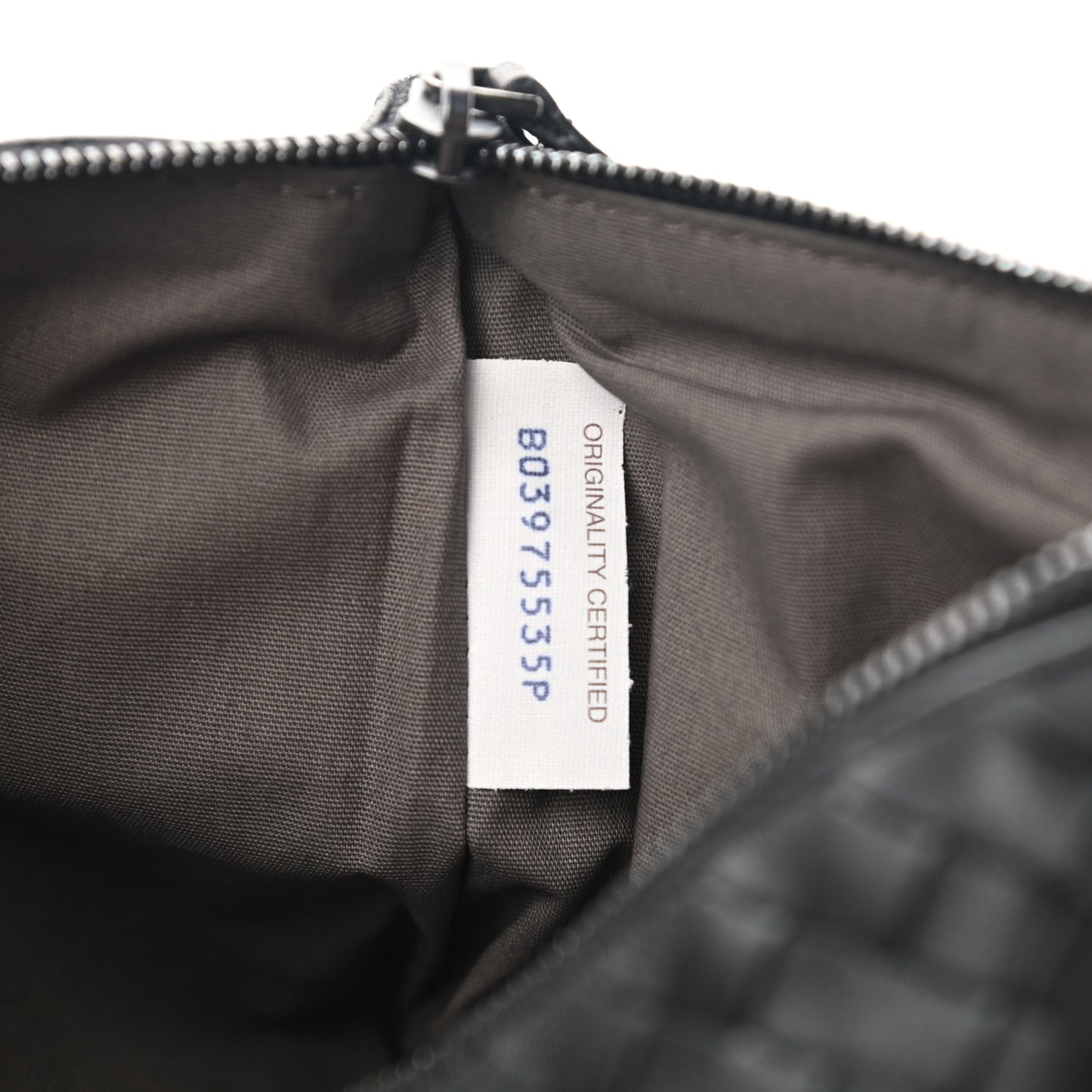 Nappa Intrecciato Medium Zip Pouch Black