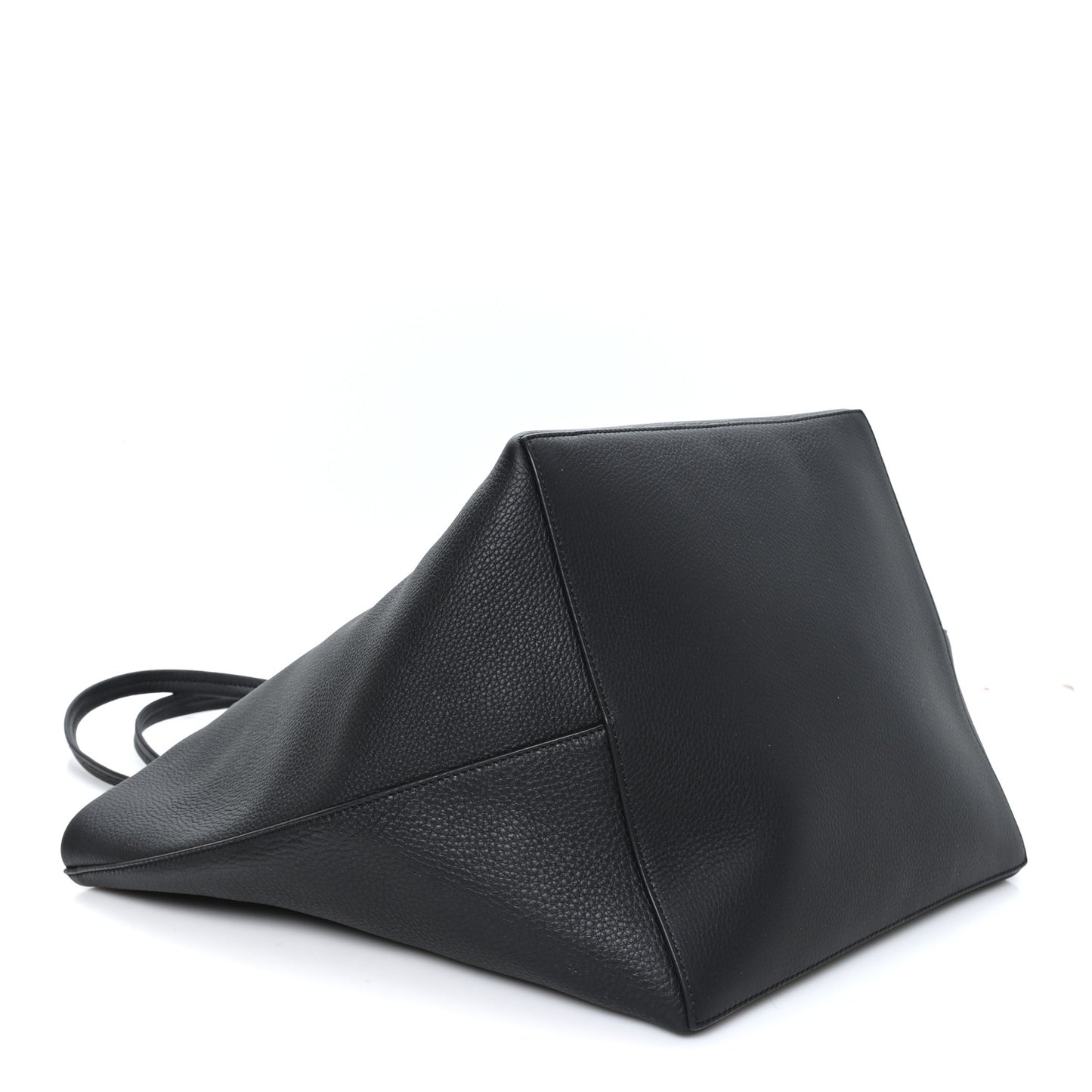 Grained Calfskin Park Tote Three Black
