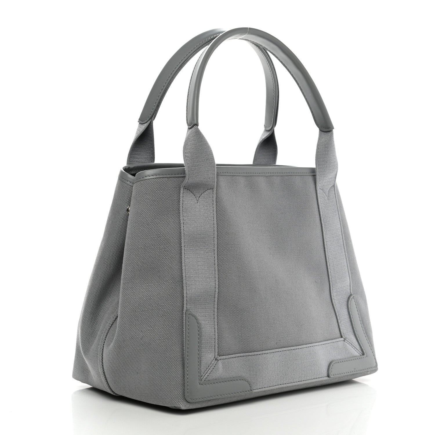 Balenciaga Cotton Canvas Silk Calfskin S Navy Cabas Balenciaga Grey 3 of 12