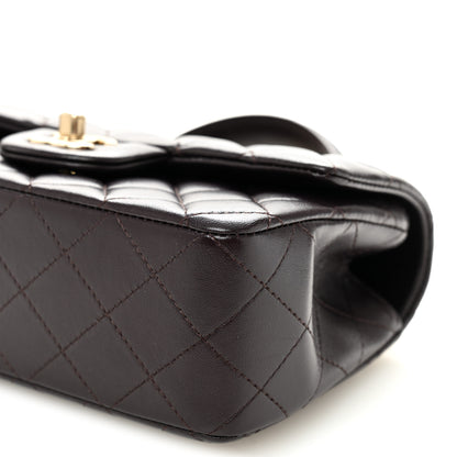 Chanel Lambskin Quilted Mini Top Handle Rectangular Flap Dark Purple 9 of 9