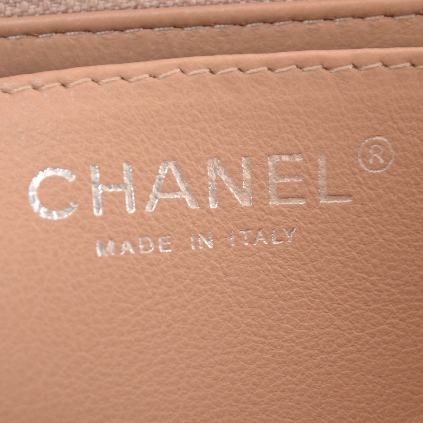 Lambskin Jumbo Single Flap Beige