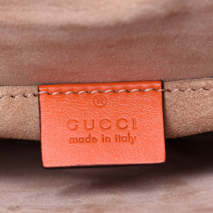 Gucci Calfskin Small Sylvie Wristlet Clutch Orange 6 of 12