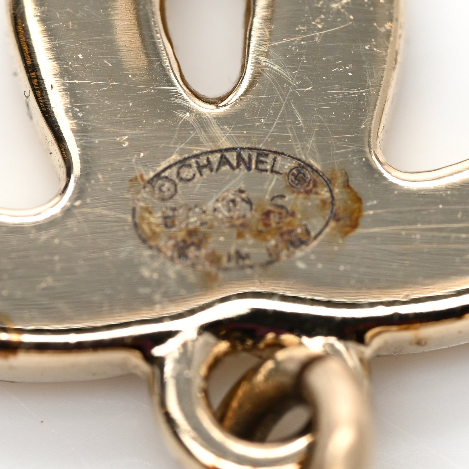Chanel Crystal CC No 5 Drop Earrings Gold 4 of 5