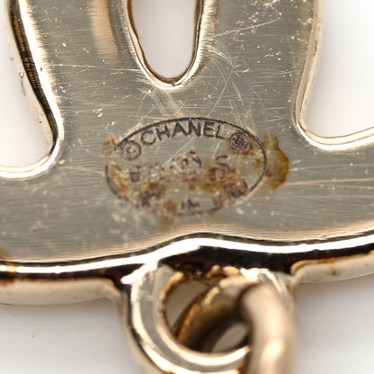 Chanel Crystal CC No 5 Drop Earrings Gold 4 of 5