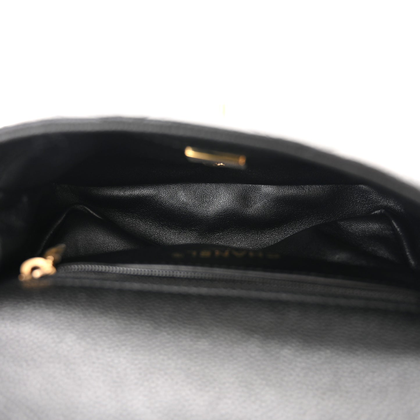 Caviar Quilted Mini Sweetheart Flap Black