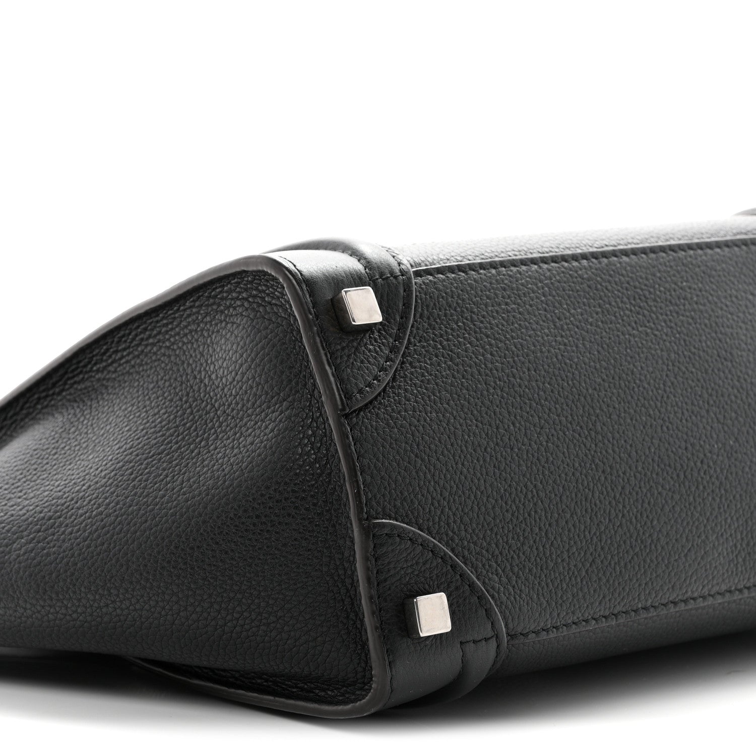 Celine Drummed Calfskin Micro Luggage Black 8 of 9