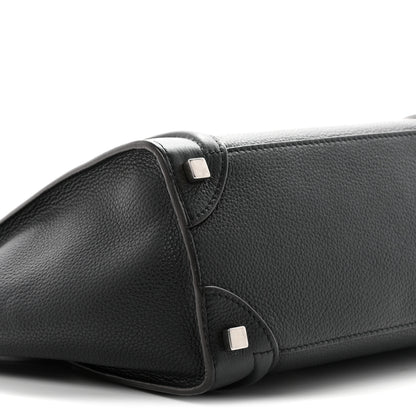 Celine Drummed Calfskin Micro Luggage Black 8 of 9
