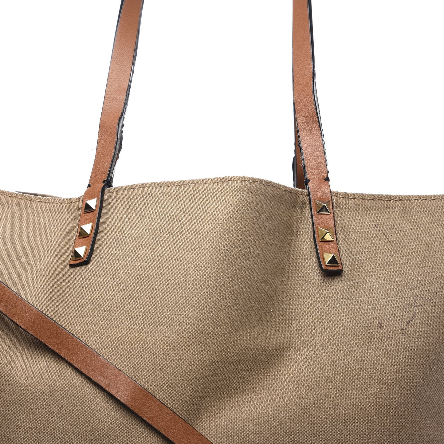 Canvas Camouflage Rockstud Reversible Tote
