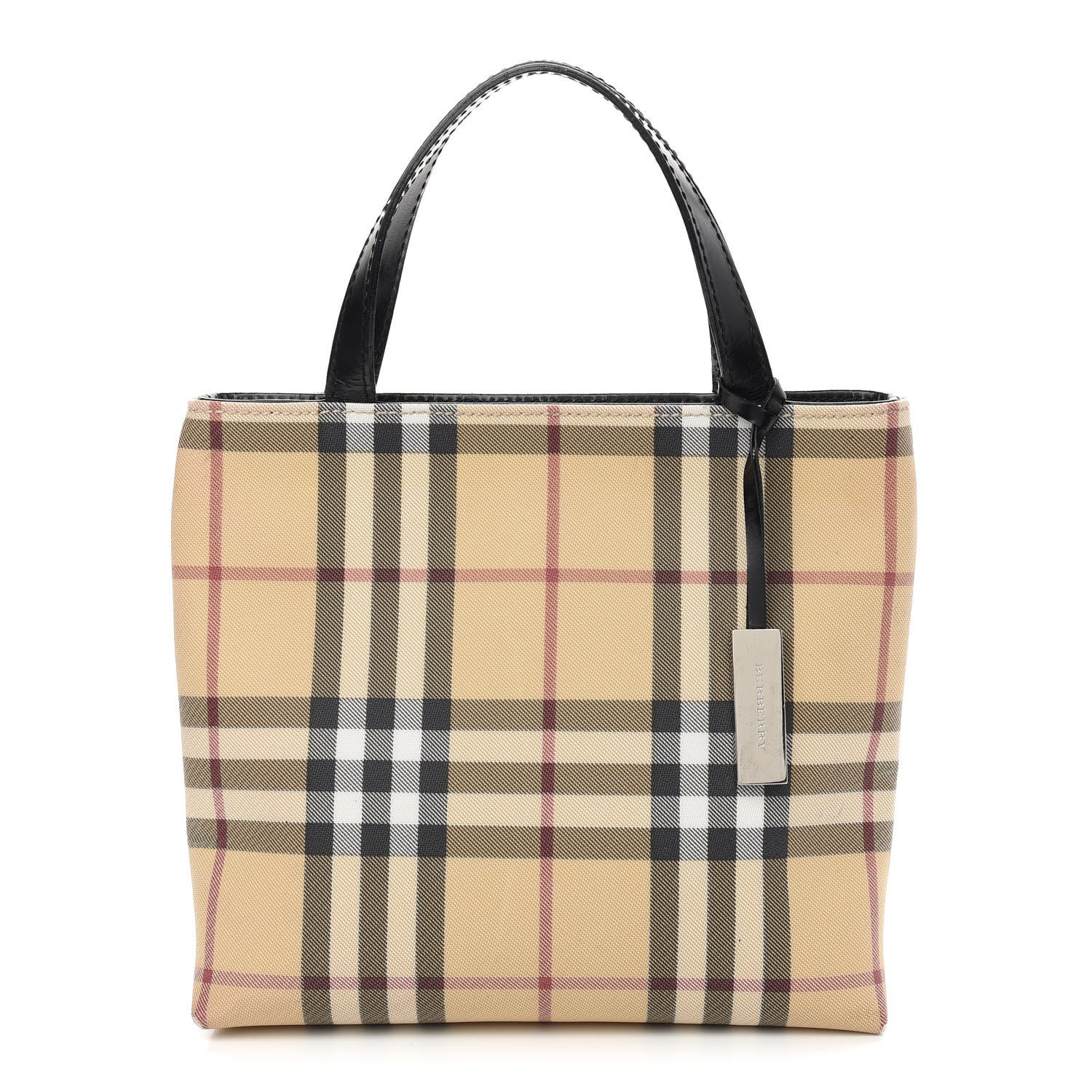 Burberry House Check Small Tote Black 1 of 9