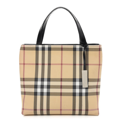 Burberry House Check Small Tote Black 1 of 9