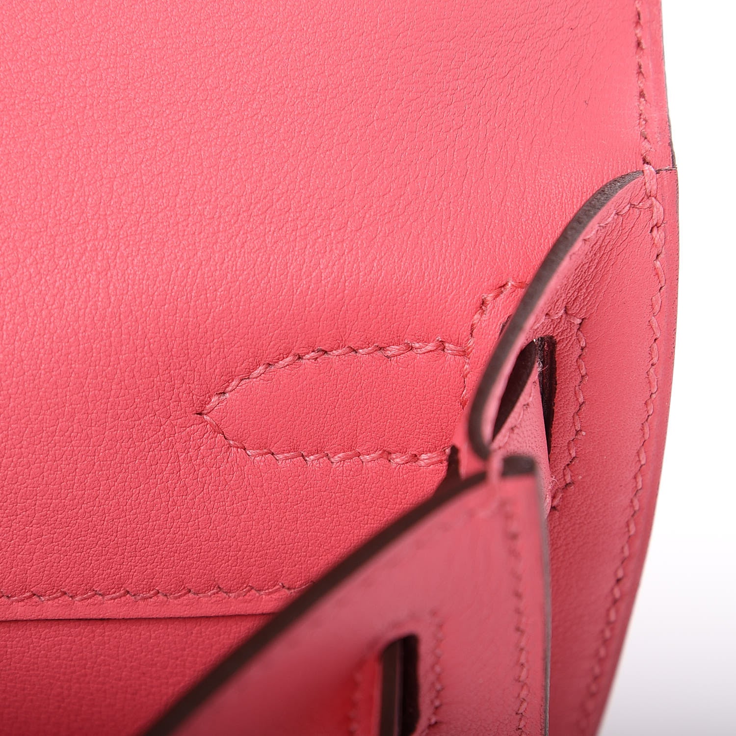 Hermes Swift Kelly Cut Clutch Pochette Rose Azalee 12 of 27