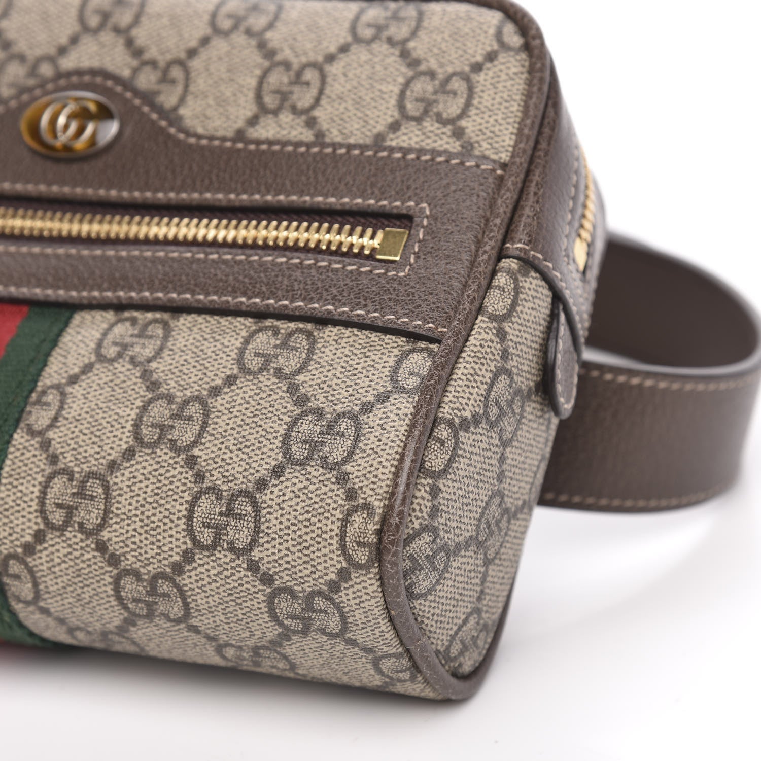 Gucci GG Supreme Monogram Web Small Ophidia Belt Bag 85 34 Dark Brown 9 of 10