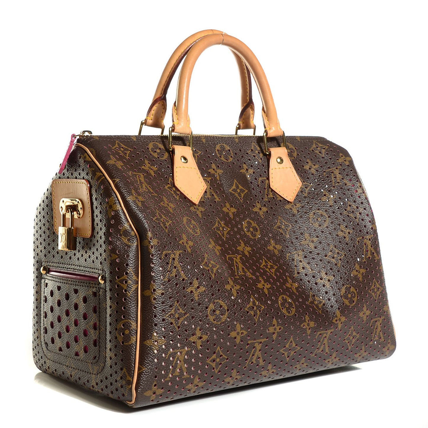 Monogram Perforated Speedy 30 Fuchsia