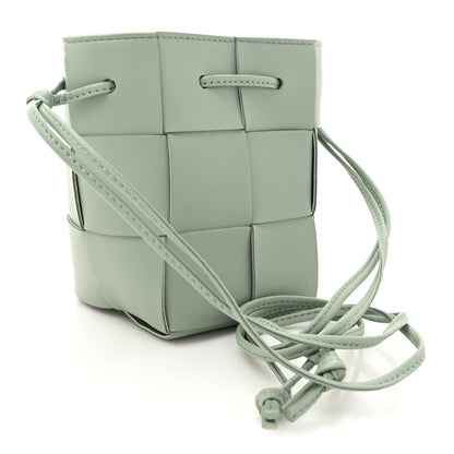 Bottega Veneta Nappa Maxi Intrecciato Mini Cassette Bucket Bag New Sauge 4 of 9