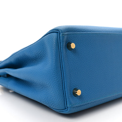 Hermes Togo Kelly Retourne 28 Bleu Zanzibar 7 of 8