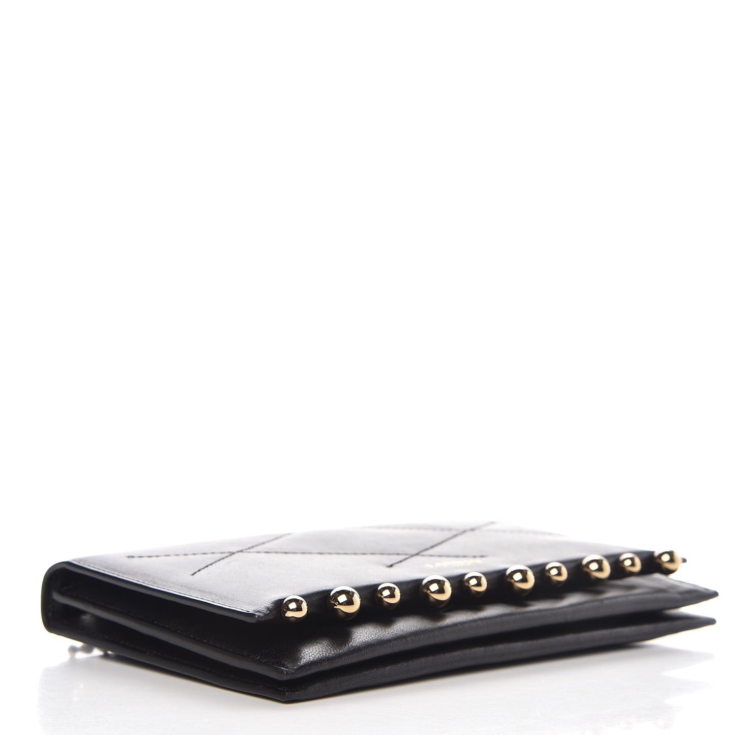 Sugar Metal Pearl Chain Flap Crossbody Black