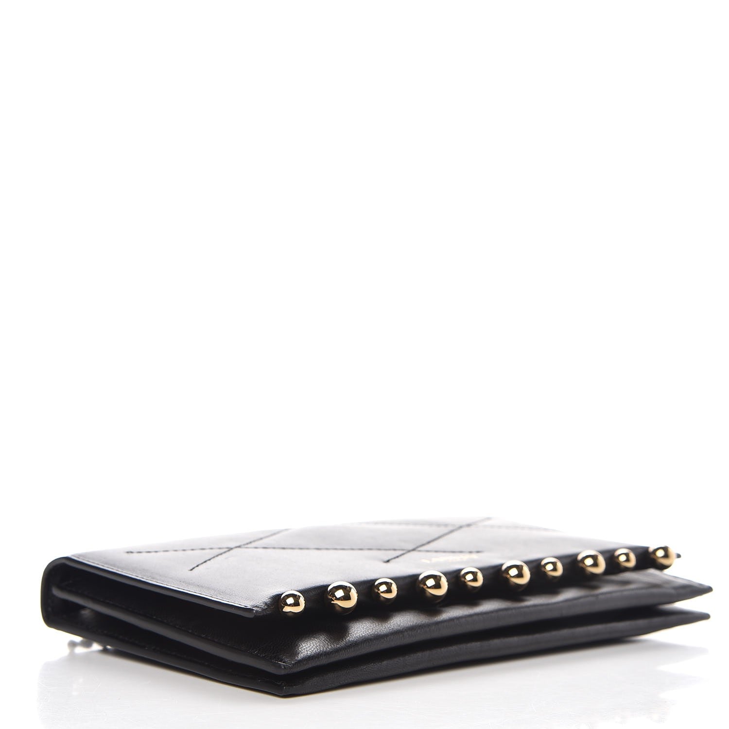 Lanvin Sugar Metal Pearl Chain Flap Crossbody Black 4 of 8