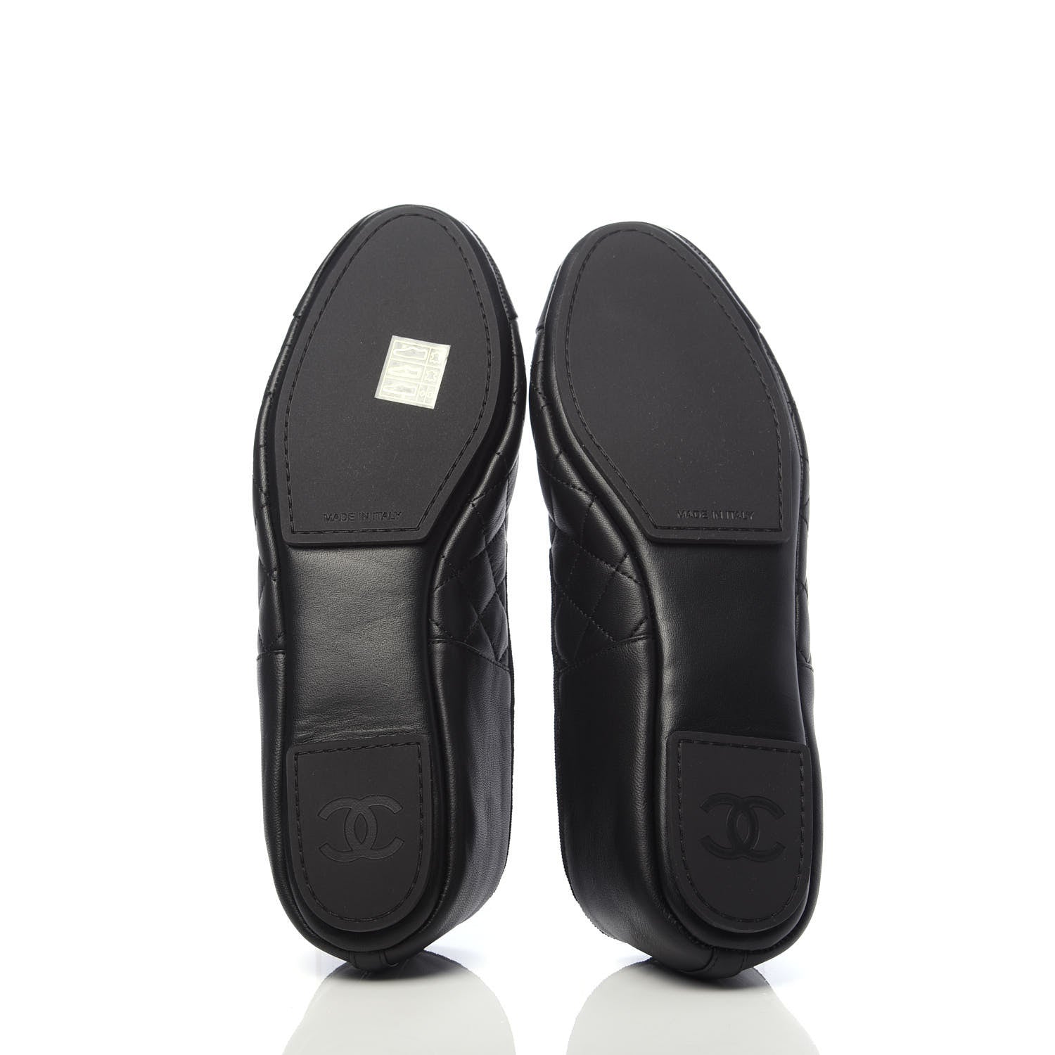 Chanel Lambskin Quilted Cap Toe Slipper With Pouch 39 Black 5 of 10