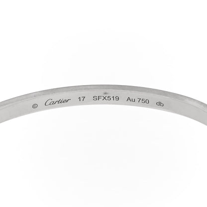 Cartier 18K White Gold Small LOVE Bracelet 17 6 of 8
