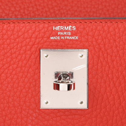 Hermes Taurillon Clemence Kelly Retourne 28 Rouge Tomate 6 of 37