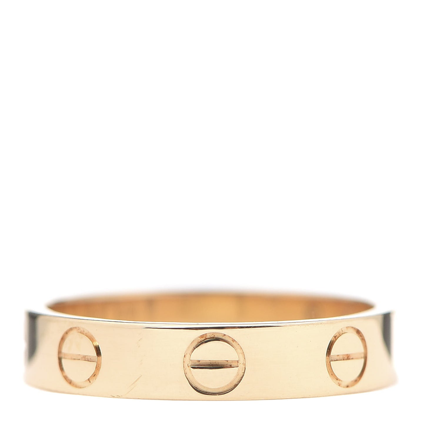 18K Yellow Gold 3.5mm LOVE Wedding Band Ring 49 4.75