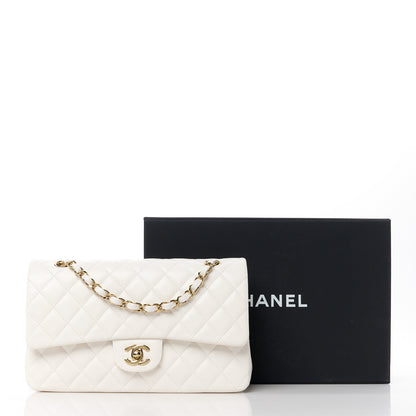 Chanel Caviar Quilted Medium Double Flap White 12 of 12